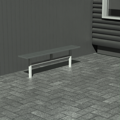 Bænk til nedstøbning - Uden ryglæn - Plastplanker -  - Bænke