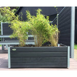 Aflange blomsterkummer - Med hjul - Galv. hjørner - Plastplanker -  - Blomsterkrukke