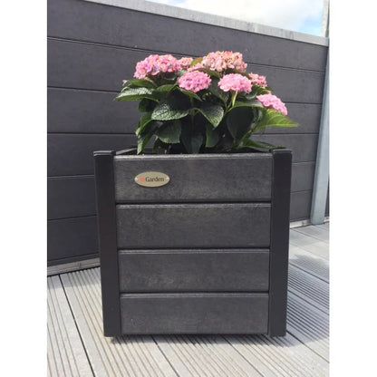 Kvadratiske blomsterkummer - Med Hjul - Plastplanker -  - Blomsterkrukke
