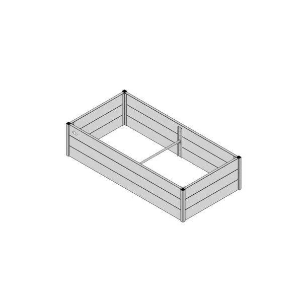 Højbed Classic uden sneglekant - Grå
