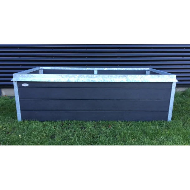 Højbed Struktur med sneglekant - Sort - Plastplanker -  - Højbede