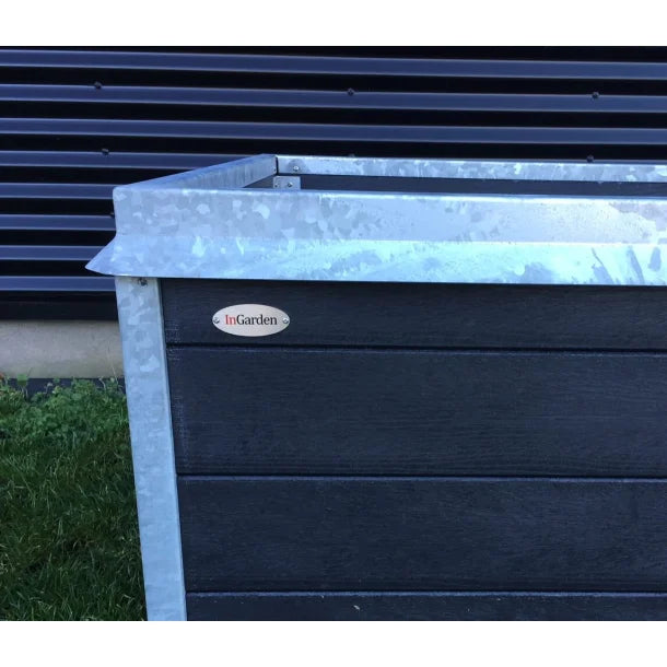 Højbed Struktur med sneglekant - Sort - Plastplanker -  - Højbede