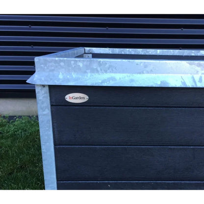 Højbed Struktur med sneglekant - Sort - Plastplanker -  - Højbede