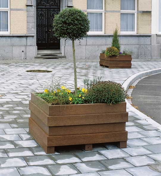 Blomsterkrukke - Madrid - Model C - Plastplanker -  - Blomsterkrukke