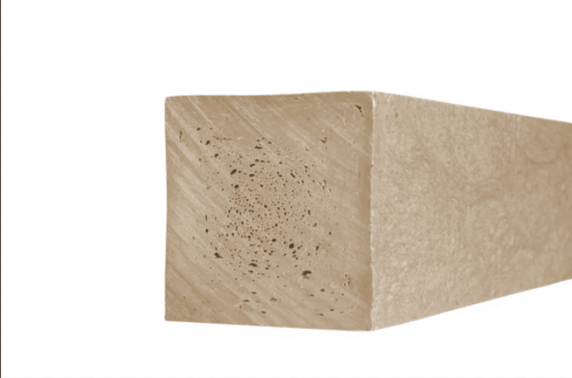 Fyrkantig stolpe - Beige