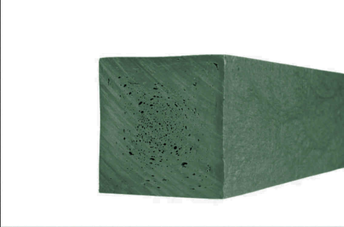 Firkantet stolpe - Grøn - Plastplanker -  - Firkantet Stolpe