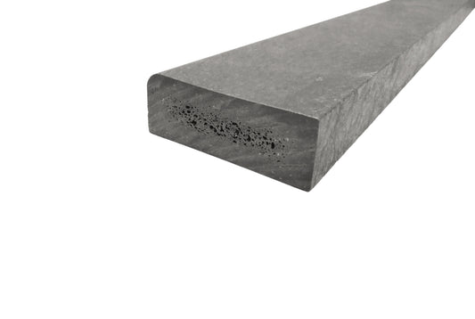 Plastplanke med 1 Afrundet Kant - Grå - Plastplanker -  - Plastplanke