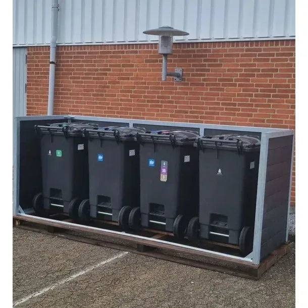 Papperskorgskydd - Quatro utan dörr - Svart