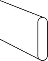 Plastplanke med 4 afrundet hjørner - Sort - Plastplanker -  - plastprofiler