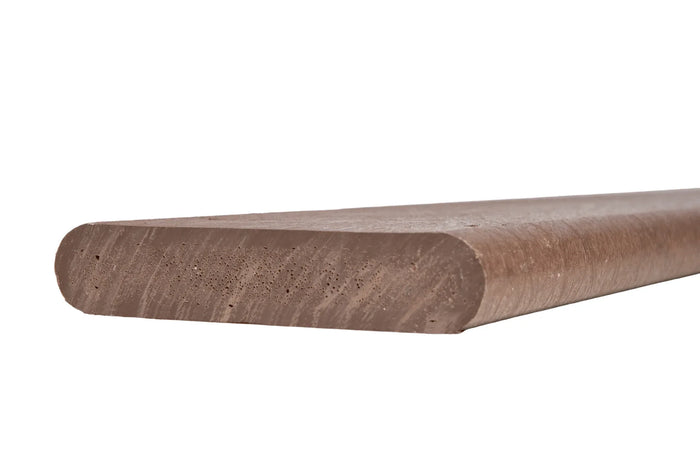 Plastplanka med 4 rundade hörn - Brun