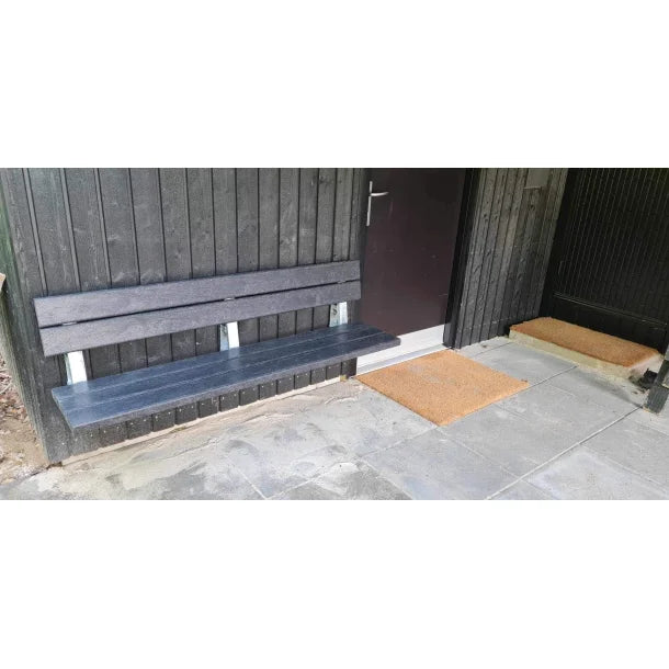 Bænk - Væghængt med ryglæn - Plastplanker -  - Bænke